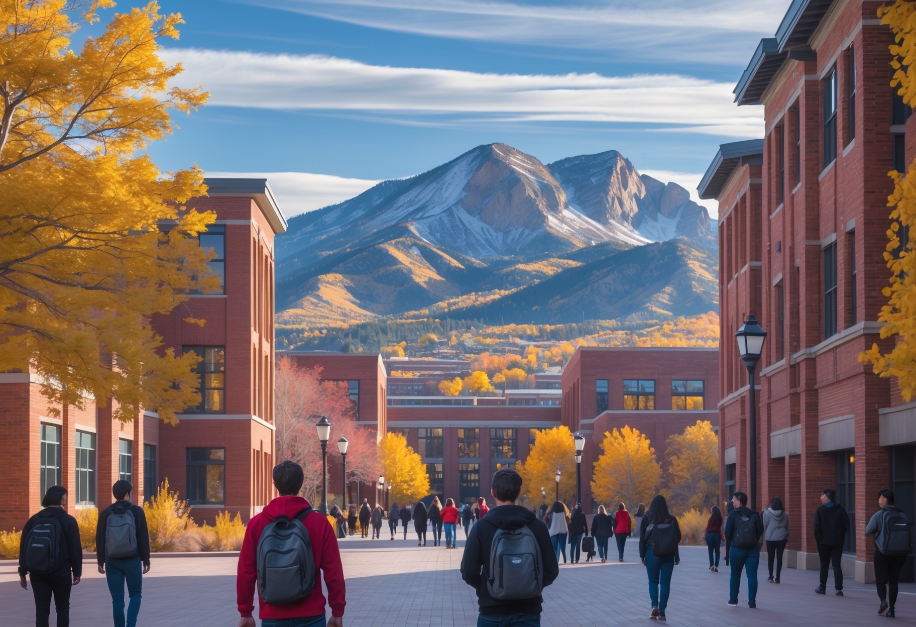 CU Boulder Flatirons and Rocky Mountains - Colorado cost of living for international students 2026