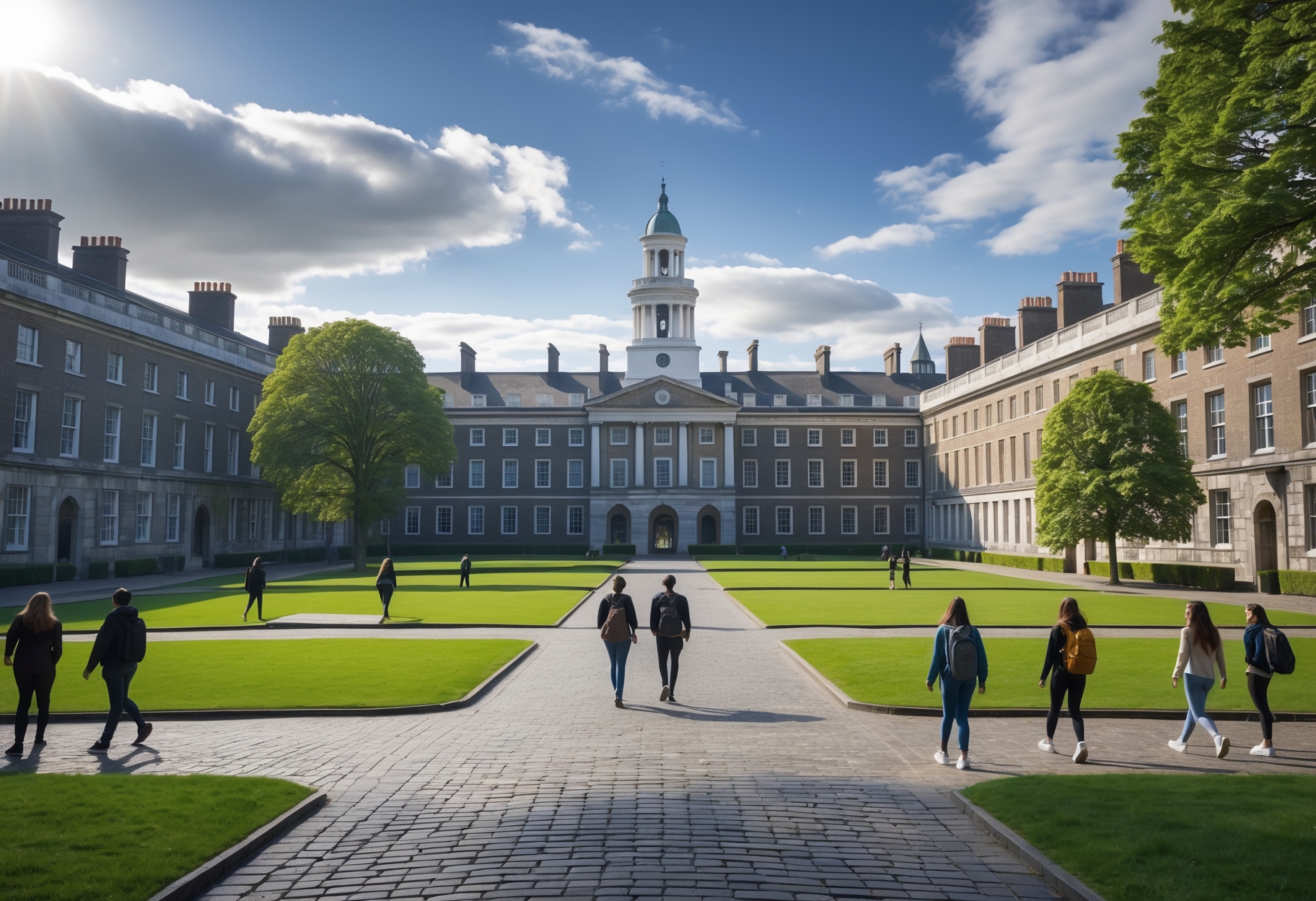 Trinity College Dublin and Irish countryside - Ireland cost of living for international students 2026