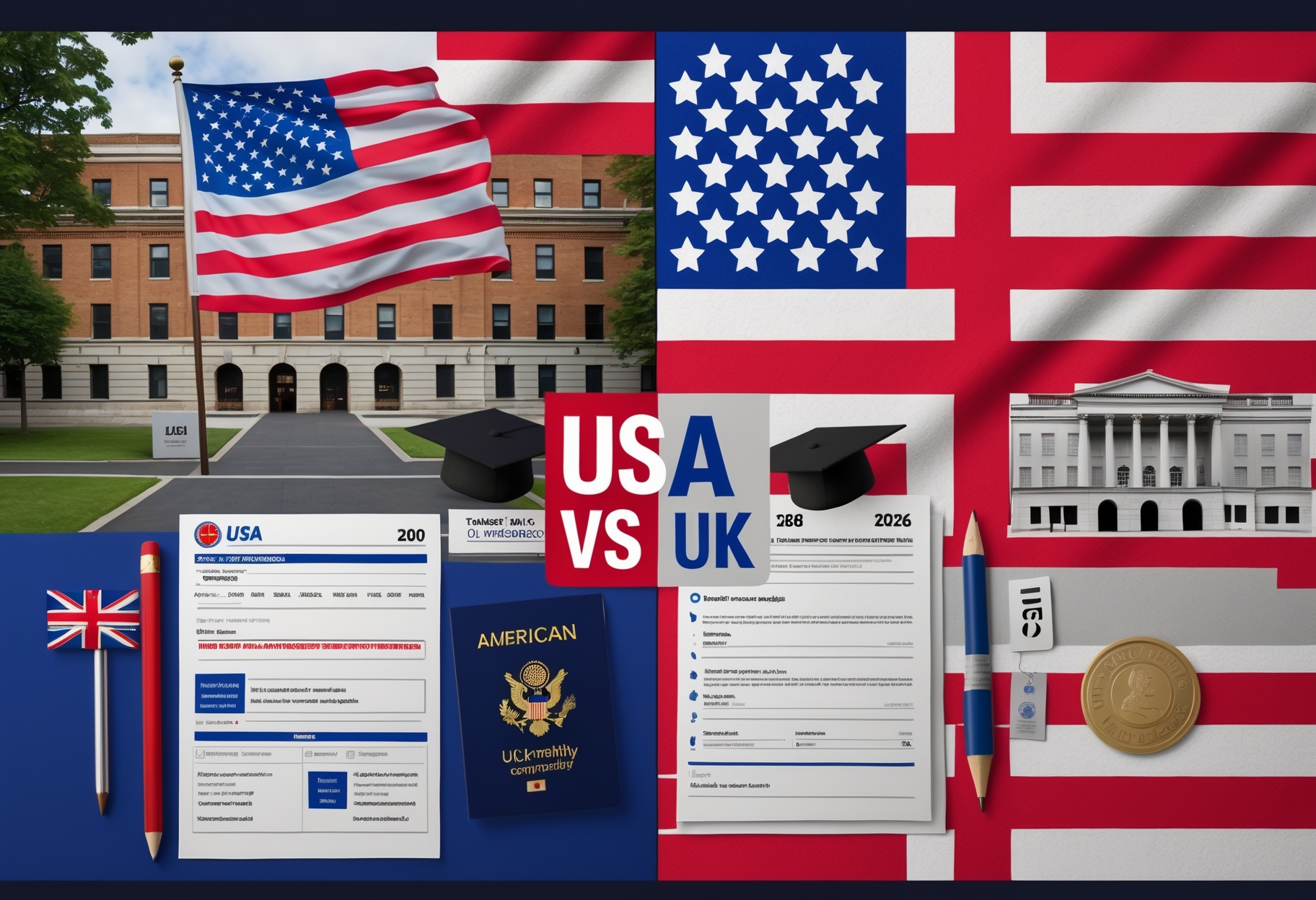 USA vs UK for International Students 2026 — cost and visa comparison